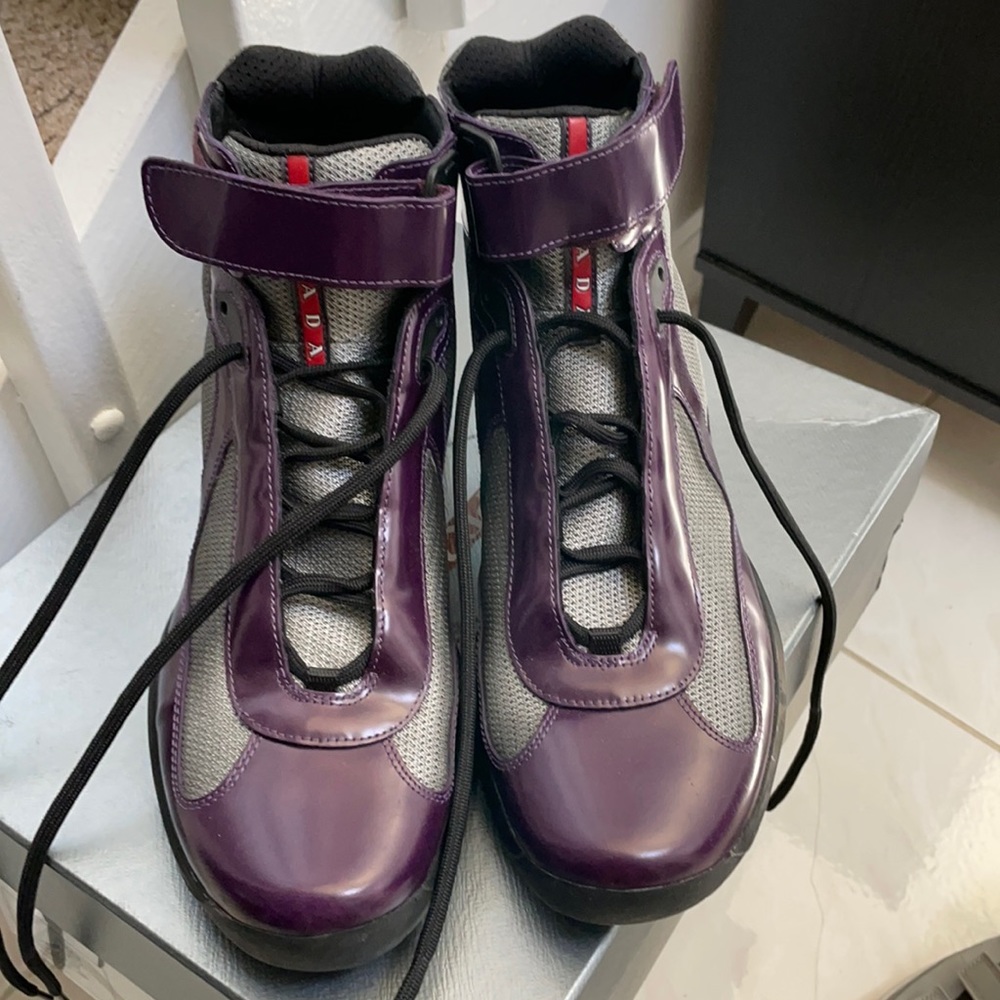 PRADA Men’s Vernice+Bike shoes with box and bag